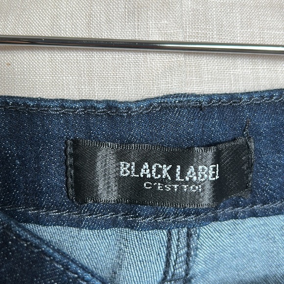 Black Label C'est Toi High Rise Folded Wide Leg Jeans Waist 26/1 - Picture 5 of 16